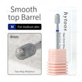 HYTOOS Chrome Diamond Nail Drill Bits Pro Russian Rounded Top Cuticle Clean Bit for Nail Drill Dead Skin Cleaner Nails Prep Tool