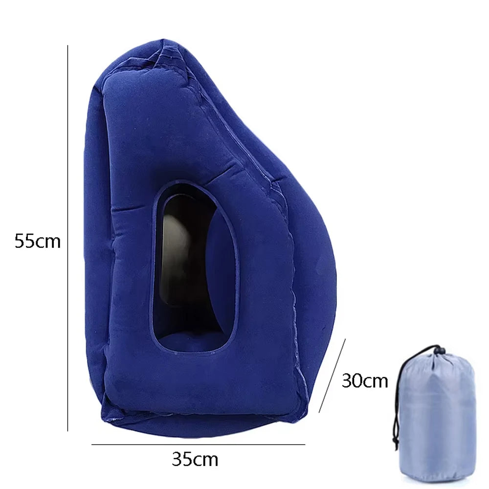 Inflatable Travel Pillow Office Nap Pillow  Airplane Flight Outdoor Sleeping Bag Train Pillow Sleepf Portable Cushion Neck Pillo