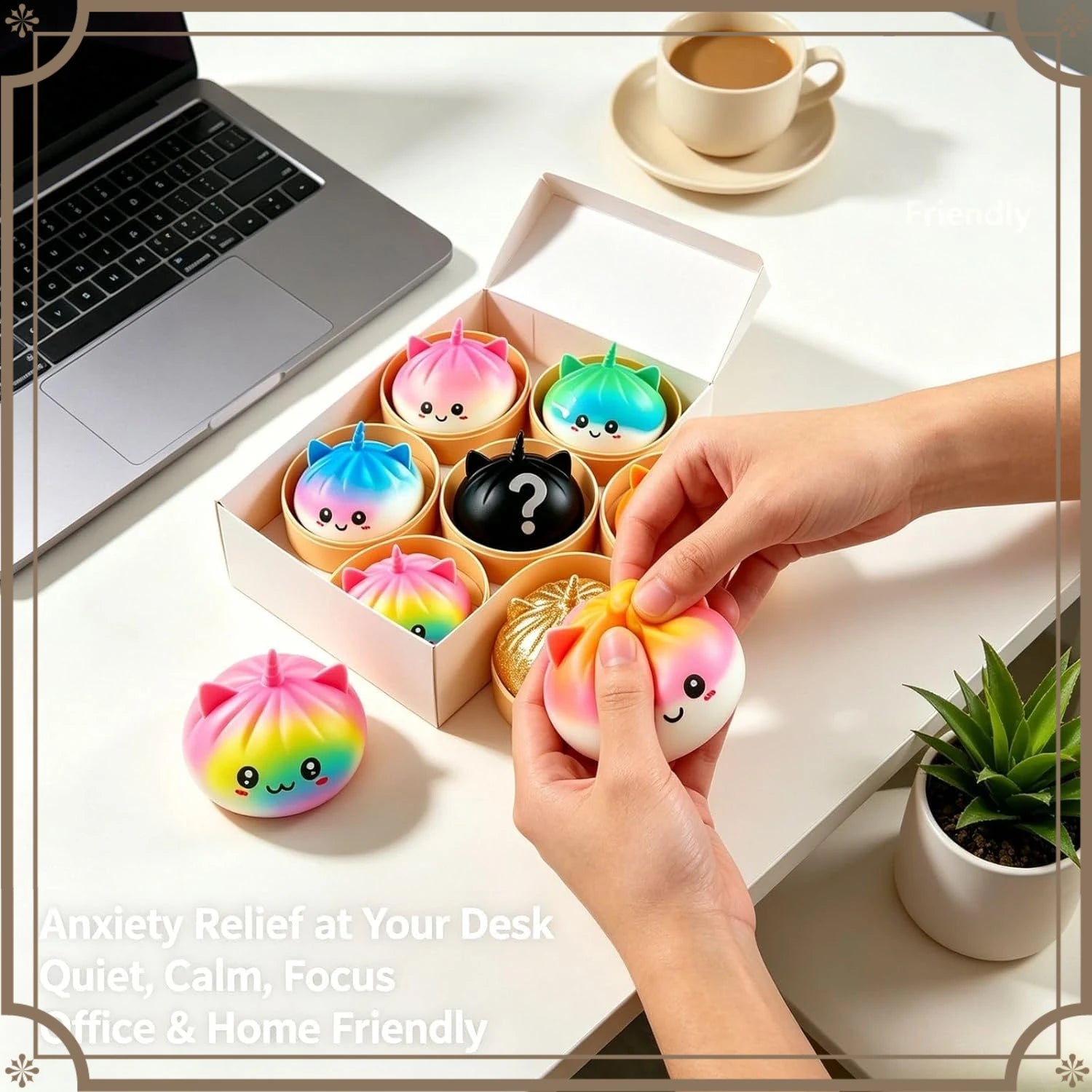 Kawaii Random 1Pc Unicorn Dumpling Squishy Mystery Box Glitter Fake Food Aesthetic Room Desk Decor Ornament Surprise Present