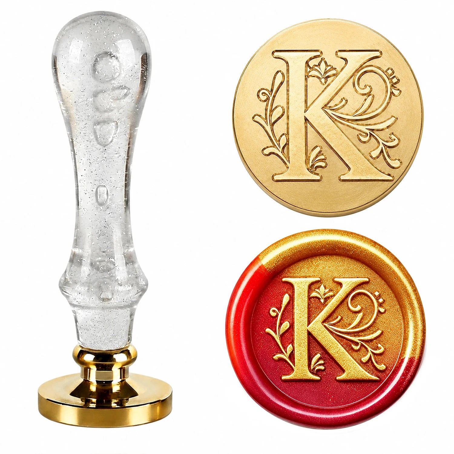 26 Letter Wax Seal Stamp,25mm Brass Head with White Bubble Handle Wax Stamp for Wedding Invitations,Birthday Cards,Envelopes