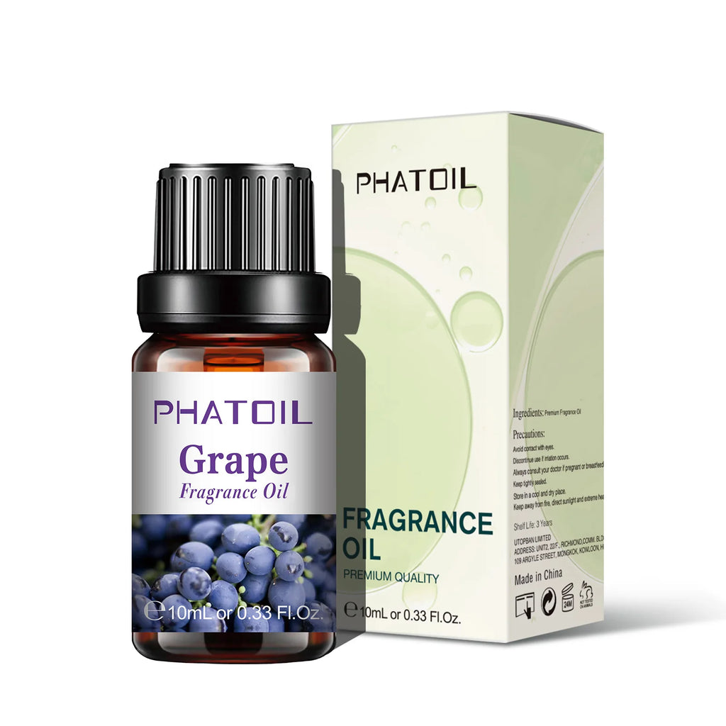 PHATOIL 1/2/6/10pcs 10ml Fruity Fragrance Oil For Aromatherapy Cherry Apple Strawberry Mango Coconut Lemon Fragrance Aroma Oils