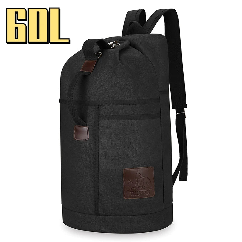 30L/60L Outdoor Sports Bag  Rucksack Canvas Backpacks  School Bag Hiking Travel Backpacks Bucket Bag