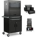 Extra Large 3-in-1 Rolling Tool Chest with Lockable Wheels, Auto Lock, and Protective Liner for Workshop Storage