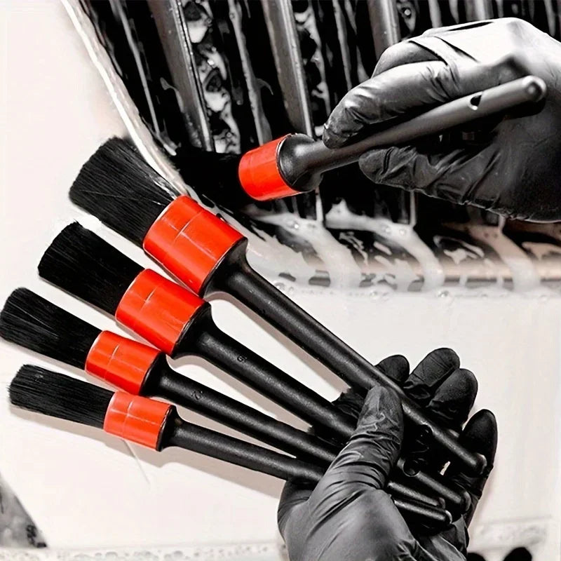 5pcs Car Cleaning Brush Kit Car Detailing Details Brush Gap Brush Car Wash Brushes For Cars Air vent Truck Motorcycle Wheels