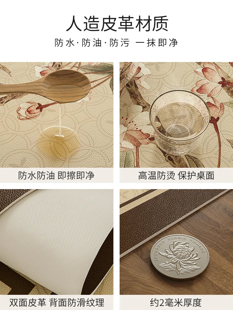 Window sill mat Window edge leather protective mat Sun protection waterproof dust Chinese bay window mat