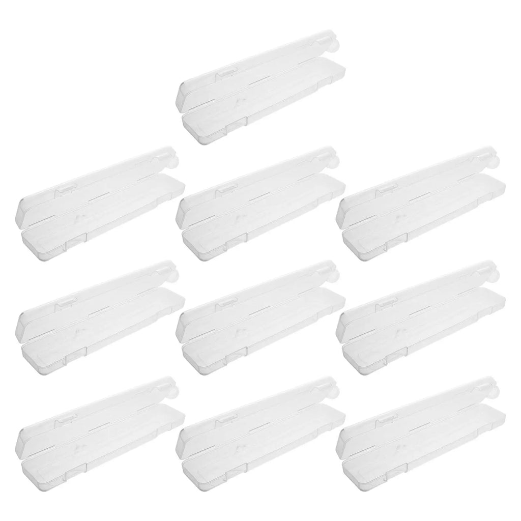 10Pcs Toothbrush Case Travel Storage Box Lightweight Portable Organizer Hanging Loop Clear Dustproof Holder Bathroom