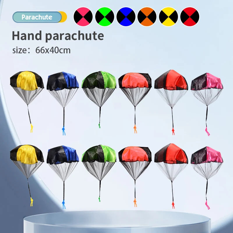 Parachute Toy 6/12PCS Tangle Free Outdoor Flying Parachute Hand Throw Flying Toys for Spring Children's Day Kids Party Favors