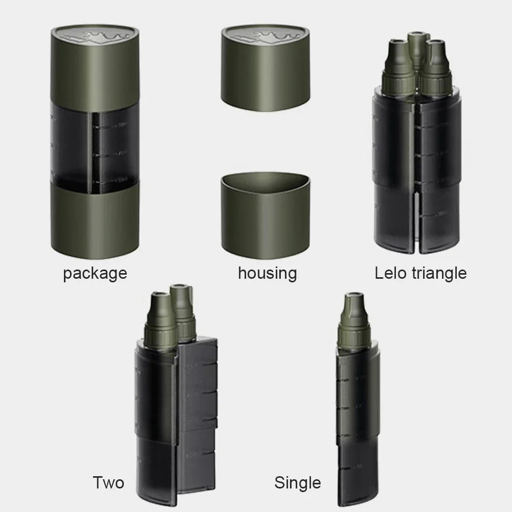 3 In 1 Outdoor Camping Seasoning Dispenser Bottle BBQ Picnic Seasoning Can Seal Portable Storage Kitchen Utensils Cooking Set