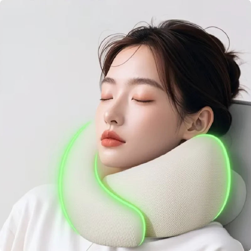 U-Shaped Neck Pillow Neck Support Slow Rebound Adjustable Travel Neck Pillow Washable Memory Foam Sleep Nap Pillows Travel Use