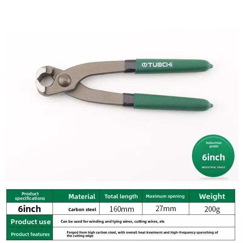 Industrial Grade Wire Tongs Multi-functional Tower Pincers Non-slip Grips Pliers Flat Top Cutting Pliers, Nail Pulling Pliers