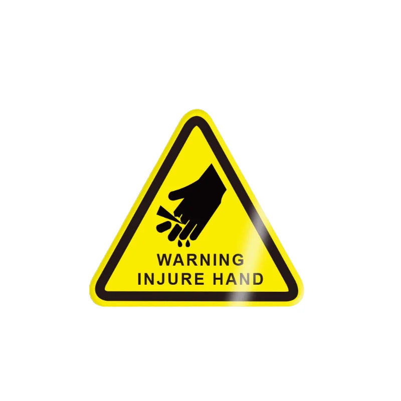 10Pcs 50X50Mm Safety Warning Signs, Workshop Production Safety Warning Signs, Hazard Warning Signs