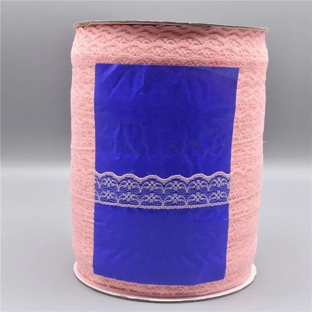 Wholesale 600yards/Roll White Lace Ribbon Width/22mm Lace Trim Fabric Embroidered Sewing Decoration African Lace Fabric Applique