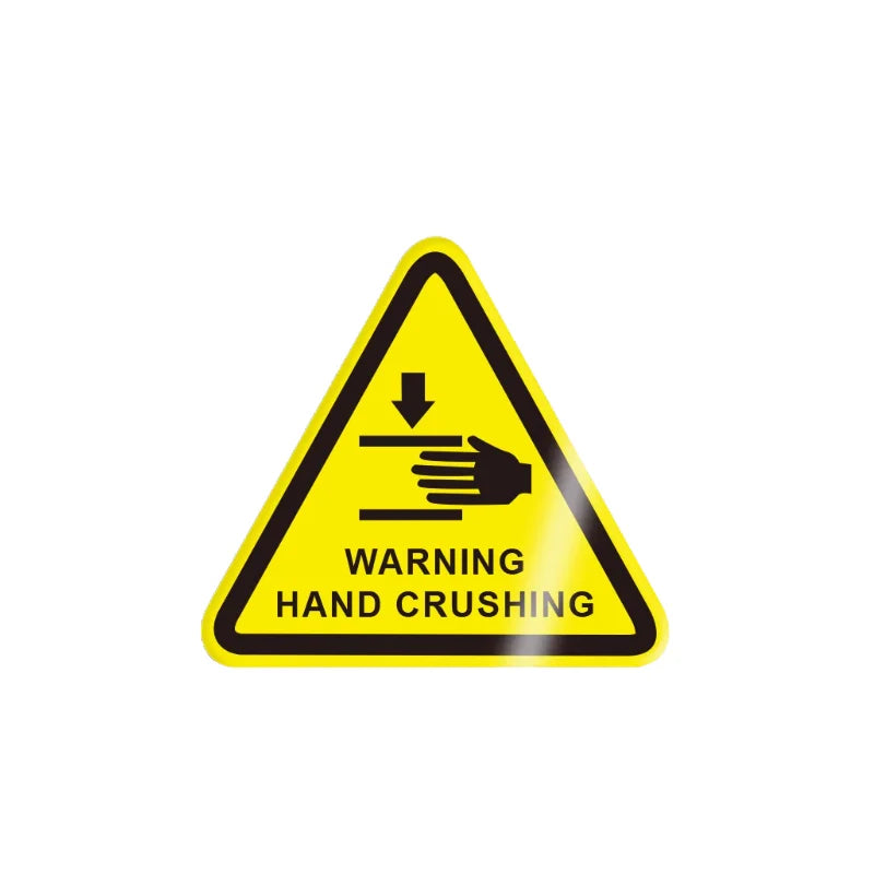 10Pcs 50X50Mm Safety Warning Signs, Workshop Production Safety Warning Signs, Hazard Warning Signs