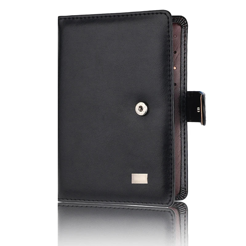 Men's Stylish Travel Passport Wallet - Multi-Function RFID Blocking Card Holder, Portable Leather Document Organizer