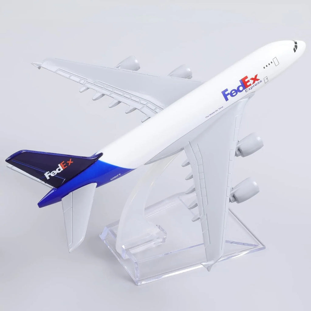 1/400 16cm A380 FedEx Diecast Metal Airplane Model Collectible Display Toy Airplane Model Collection Toys For Children