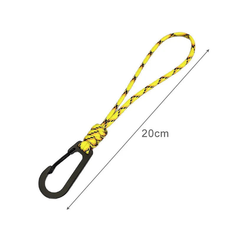 Braided Paracord Keychain Lanyard Outdoor Camping Backpack Quick Release Carabiner Hook Anti-Lost  Wrist Lanyard Hiking EDC Tool