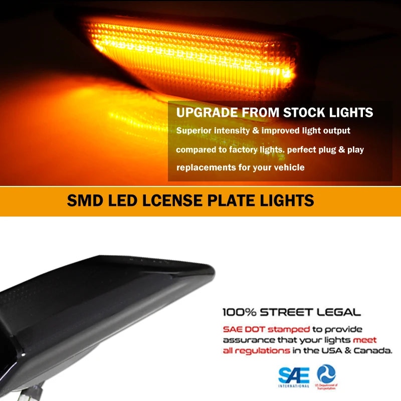 For Honda Element SC Front Bumper Side Marker Indicator Light Amber yellow Turn Signal Lamp/Driving Lights 2009-2010