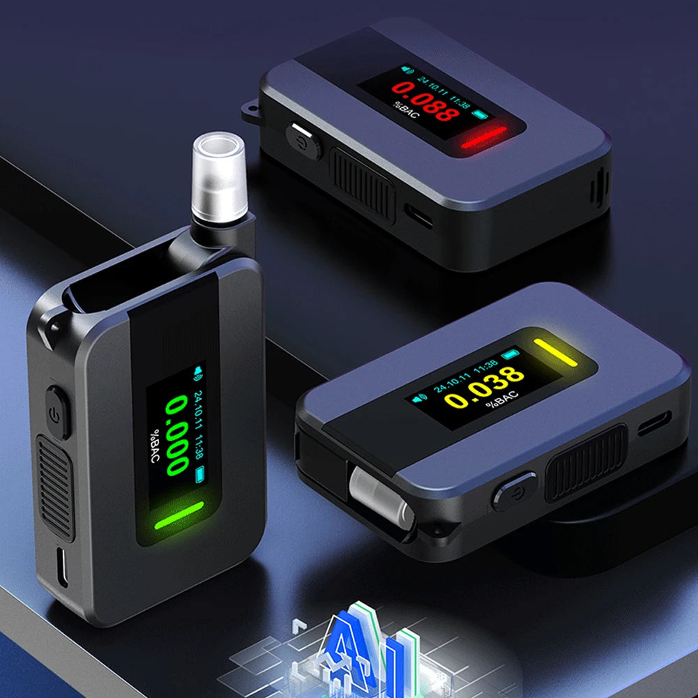 Electrochemical Alcohol Tester Blowing Drunk Driving Alcohol Tester Non-Contacting Electronic Breathalyzer for Professional Use