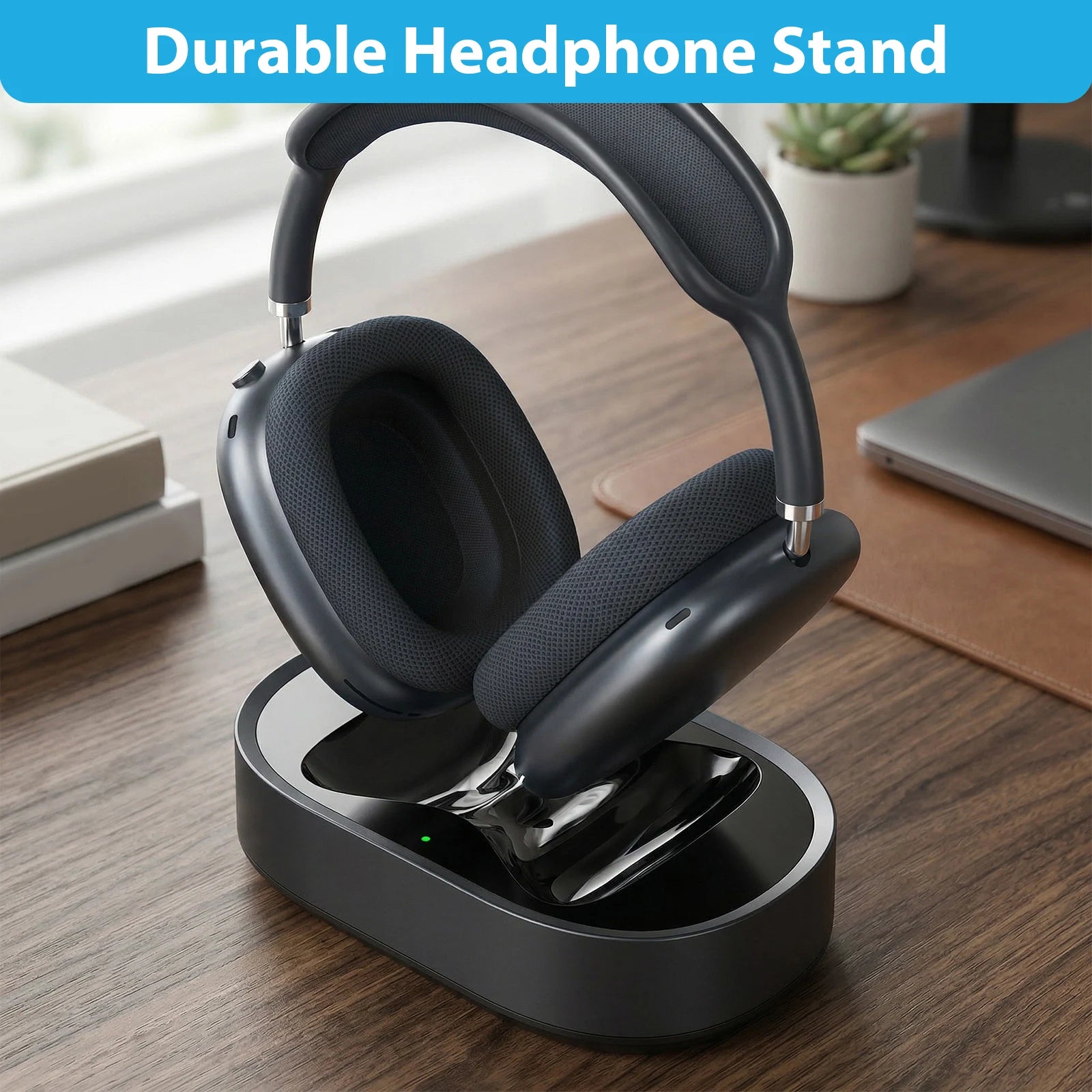 Magnetic Headset Charger Dock Fit for AirPods Max Headphones Accessories Charging Base USB-C with Dual Connectors Anti-Scratch