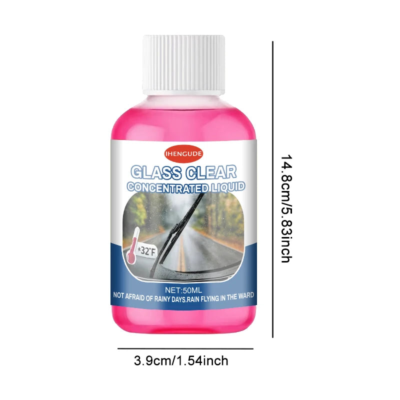 Concentrated Car Glass Coating Waterproof Windshield Wiper Fluid, Keeps Surfaces Smooth, Rainproof, and Anti-Fog Without Streaks, Quickly Restores Glass Clarity