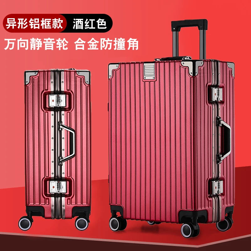 2-Pieces set travel luggage suitcase  20+26 inches aluminum frame with tsa lock, carry on size  featuring silent all-terrain wheels, a cup holder