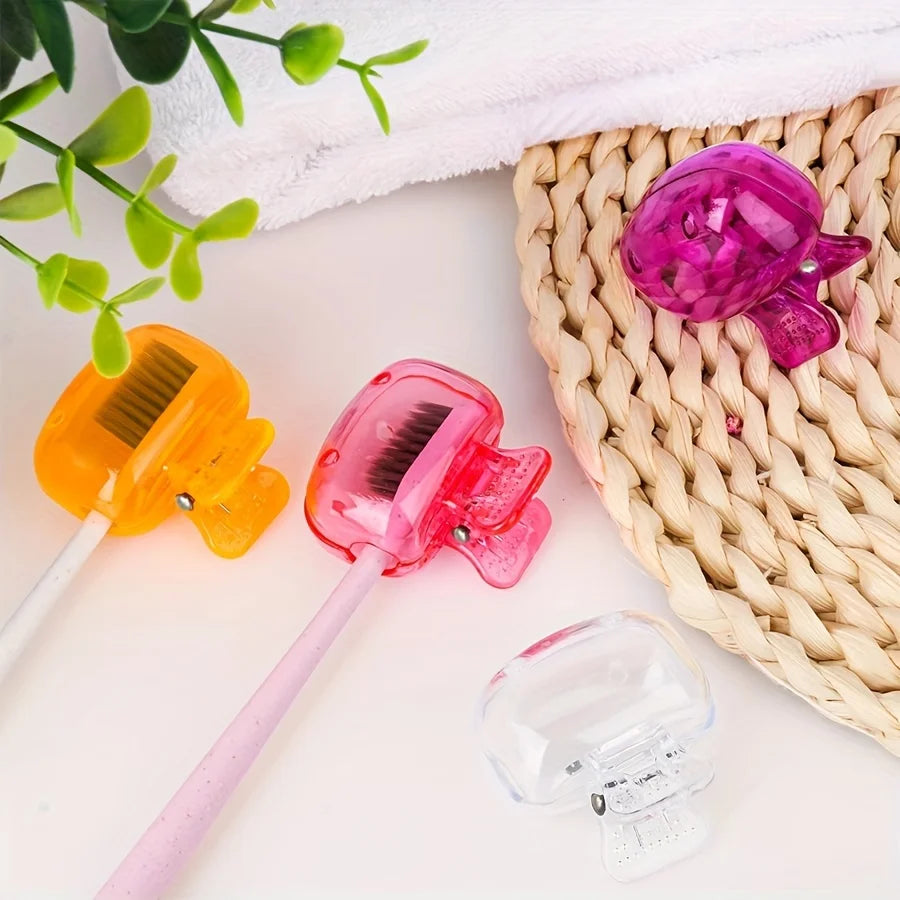 4PCS Portable Toothbrush Storage Clip Travel Essential Protective Cover - Durable Toothbrush Case for On-the-Go Hygiene
