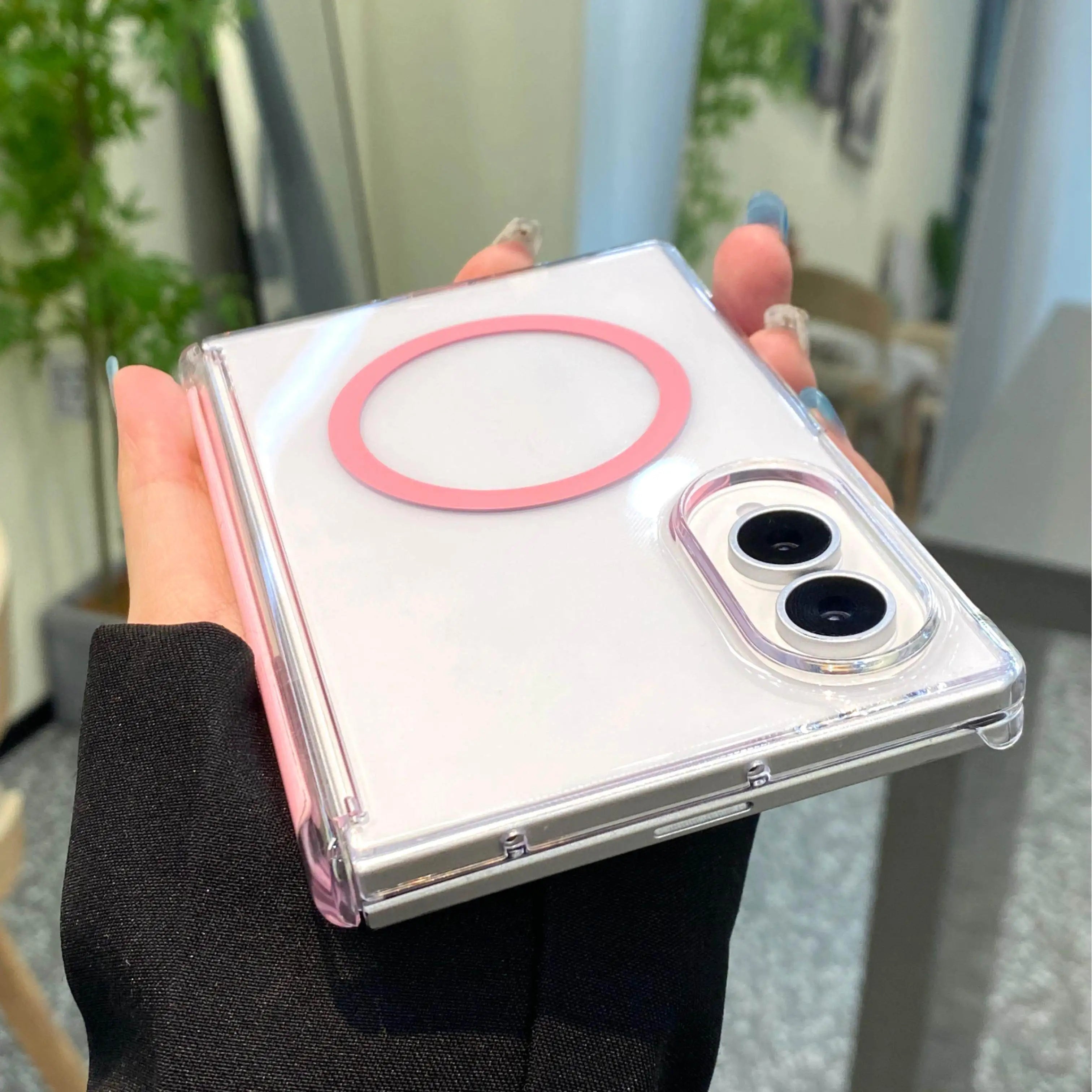Clear Acrylic PC for Magsafe Case For Samsung Galaxy Z Fold 8 Ultra 7 6 Case Magnetic Hinge Protect Cover for Samsung Z Fold 8