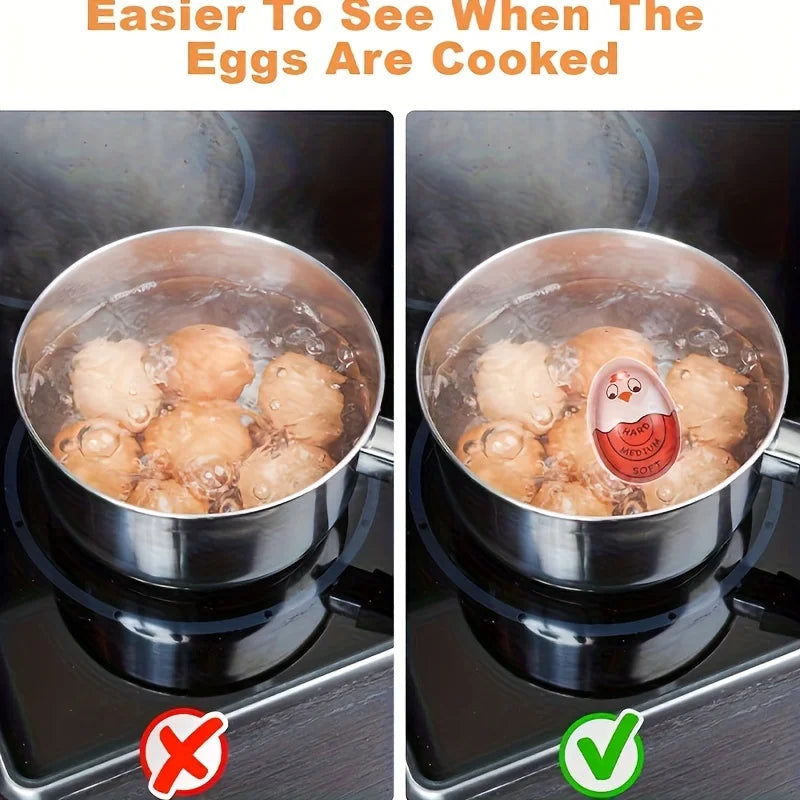 FAIS DU Egg Timer Color Changing Indicator Kitchen Boiled Egg Timer Resin Perfect Boiled Eggs By Temperature Home Kitchen Gadget