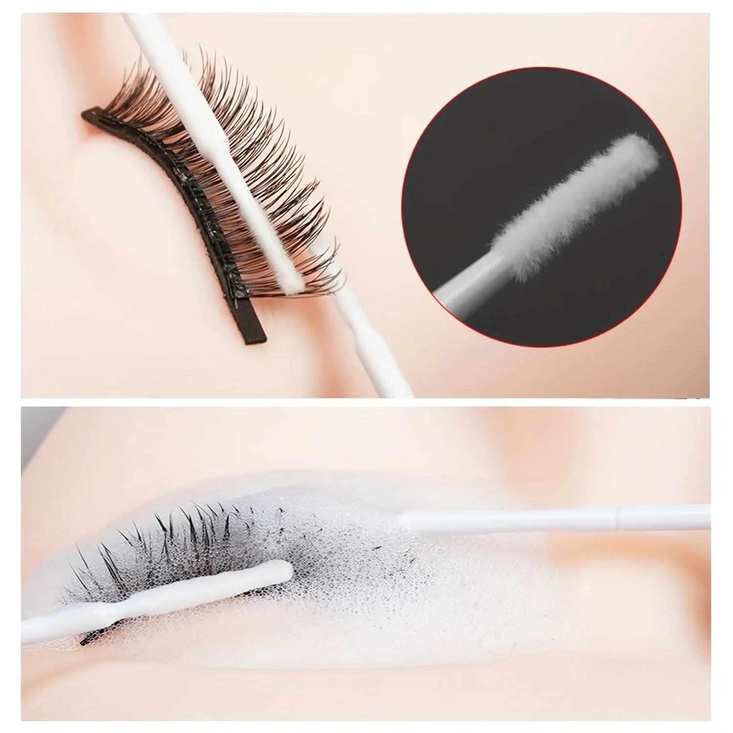 Black Disposable MicroBrush Eyelash Extension Removal Swabs Individual Lashes Cleaning Cotton Swabs 100/200/500/1000PCS