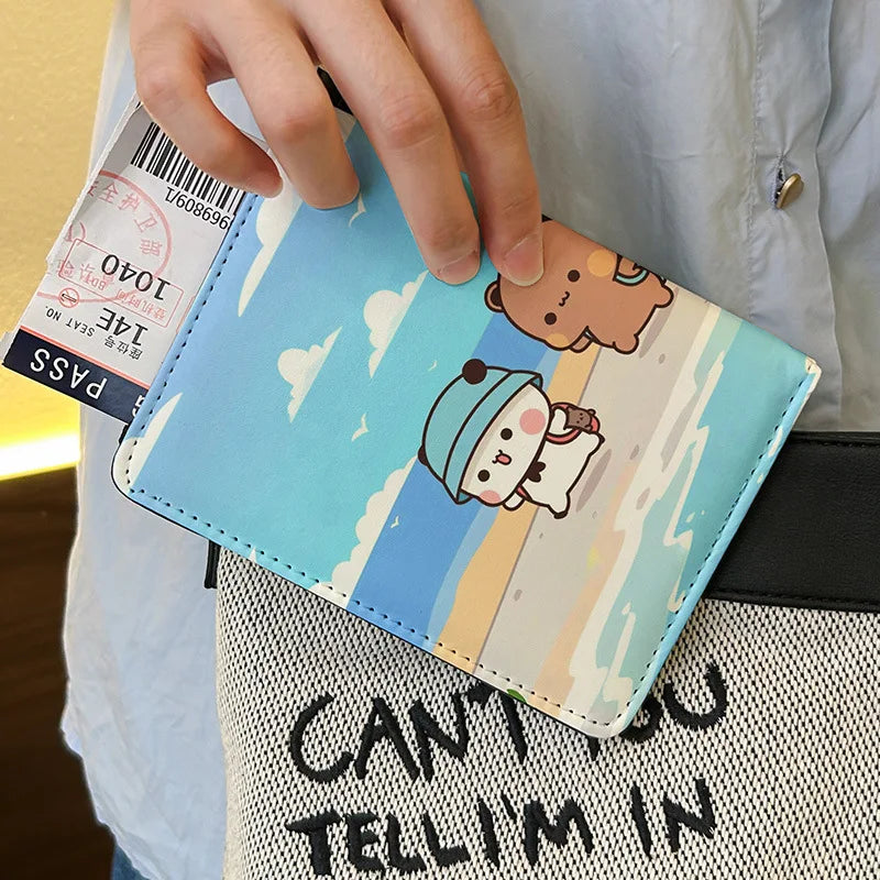 New Cartoon Cute Passport Holder Multifunctional Card Holder Documents Package Passport Wallet Portable Travel Passport Cover