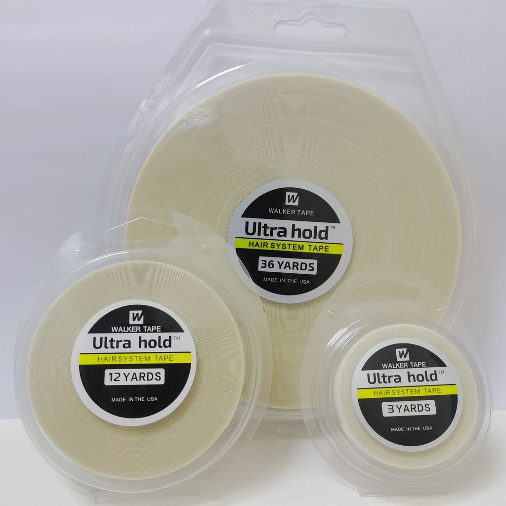 All with Box 0.8/1.0/1.27/2cm Width 3/12/36 Yards White Ultra Hold Tape Double Side Tape Lace Front Tape Hair Tape Wig Tape
