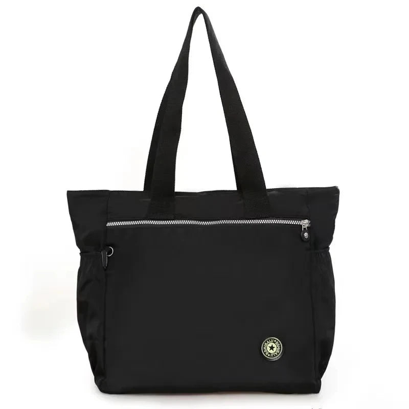 Super Big Bag ! Solid Color Women Tote Bag Fashion Large Capacity Handbag Shoulder Bag Nylon Ladies Purse Pouch Shopping Bag