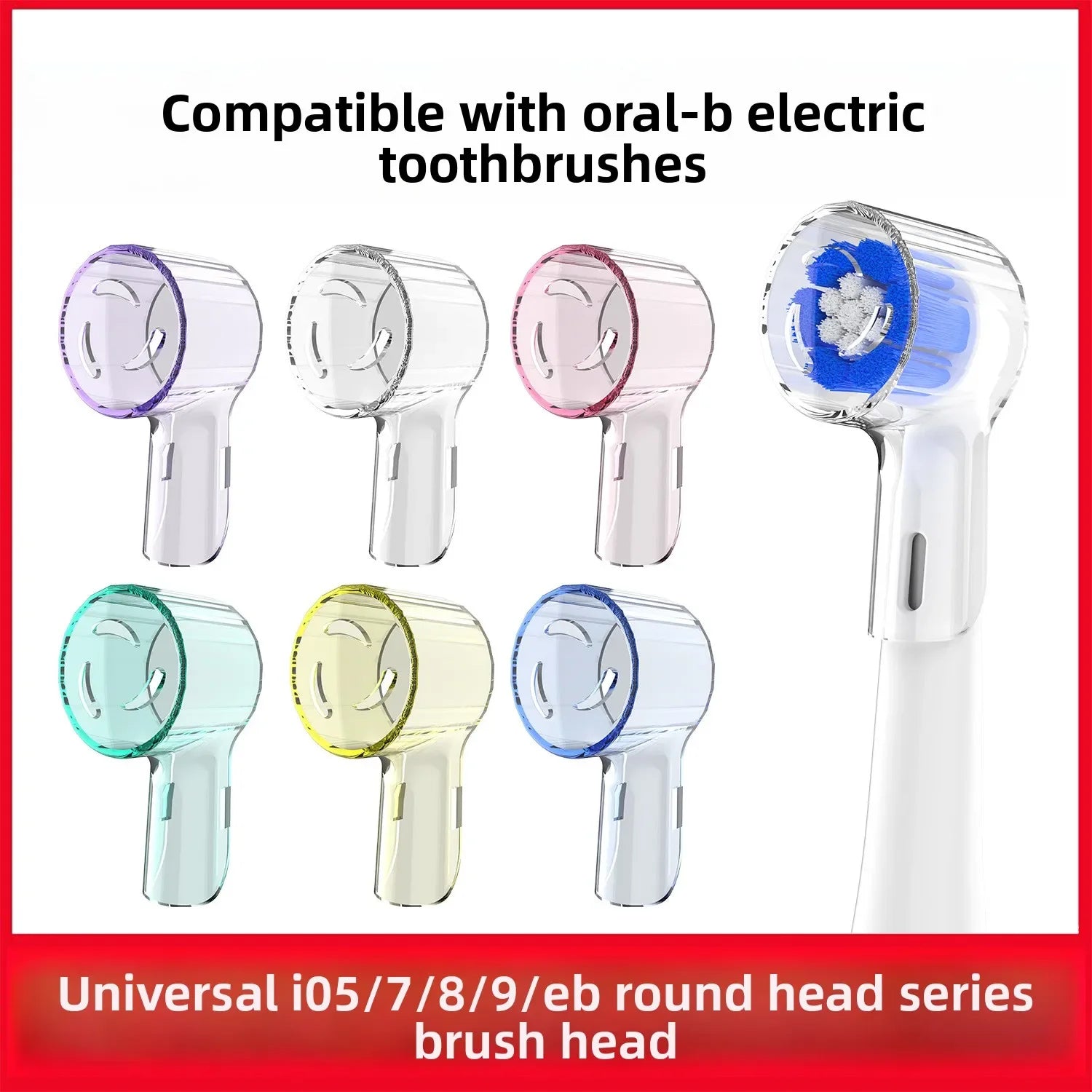Toothbrush Dustproof Covers Caps Compatible with Braun Oral B Replacement Heads & IO Series Electric Toothbrush Head Protector