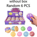 Hot 2026 Decompression toy glitter colored bun shaped venting ball, dumping bun squeezing decompression ball