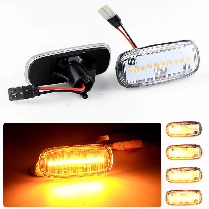 2PCS LED Side Marker Lights Canbus For Audi TT 98-06 A3 S3 97-00 B5 A4 S4 RS4 99-01 A6 C5 Allroad 2000-05 Turn Signal Lamps