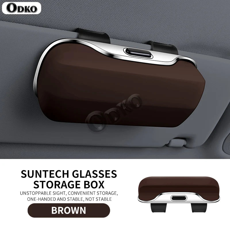 For Audi A1 A2 A4 A6 Q5 Q7 Q8 Accessories Car Visor Sunglasses Glasses Case Clip BoxSun Visor Clip-On OEM Design Eyeglass Case