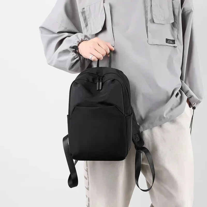 Nylon Trekking Bag Breathable School Backpack Waterproof Wear-resistant Layered Storage Lightweight for Outdoor Activities