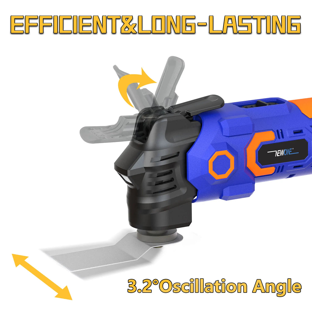 NEWONE 12V Multi Functional Tool Renovator 6 Speed Adjustment Oscillating Tool Vibration Woodworking Powerl Tool With LED Light