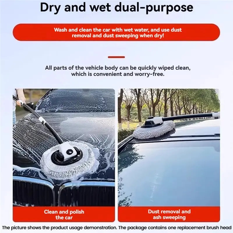 Top!-Car Wash Mop Head Replacement Cloth Heavy Duty Washable Removable Mop Pad Soft Cleaning Head