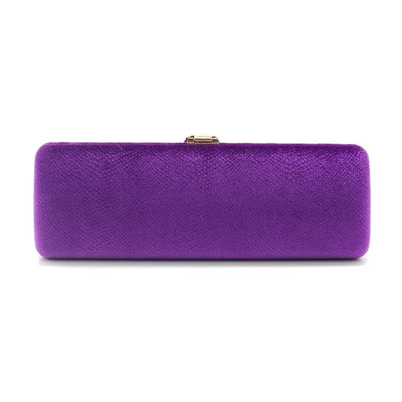 Luxury Design Serpentine Velvet Evening Bag Leaf Clasp Chain Handheld Purse Fashionable Envelope Clutch Bag for Party Wedding