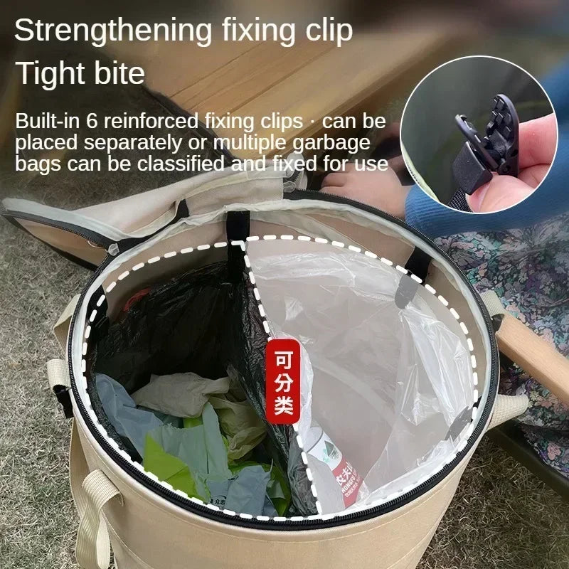 Outdoor Camping Trash Can, Foldable Multifunctional Storage Box, Household Large Capacity Dirty Clothes Basket, Storage Bag