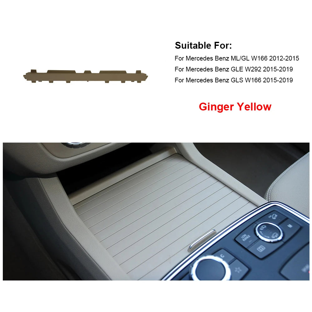 Center Console Shutters Cup Holder Slide Roller Blind Cover For Mercedes Benz ML GL GLE GLS Class W166 W292 16668058029051