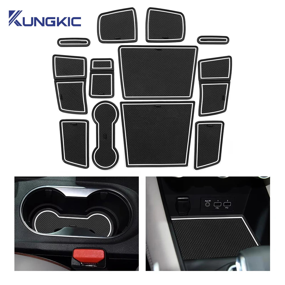 For Renault Captur 2 2019 2020 2021 2022 2023 Anti-Slip Gate Slot Cup Mat Non-Slip Door Groove Pad Interior Accessories Coaster
