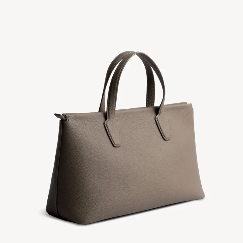 The Row Marcel Luxury Leather Briefcase, Minimalist Handbag with Premium Texture & Elegant High-End Look