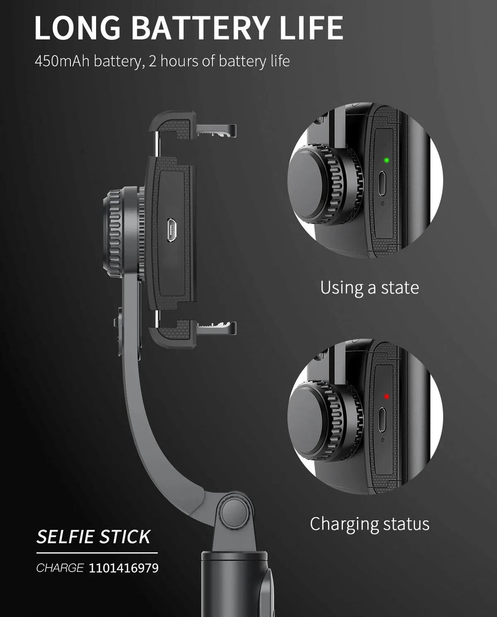 COOL DIER 2026 NEW Phone Gimbal Stabilizer Wireless Bluetooth Selfie Stick Tripod Stabilizer Holder Bracket for Smartphone Live