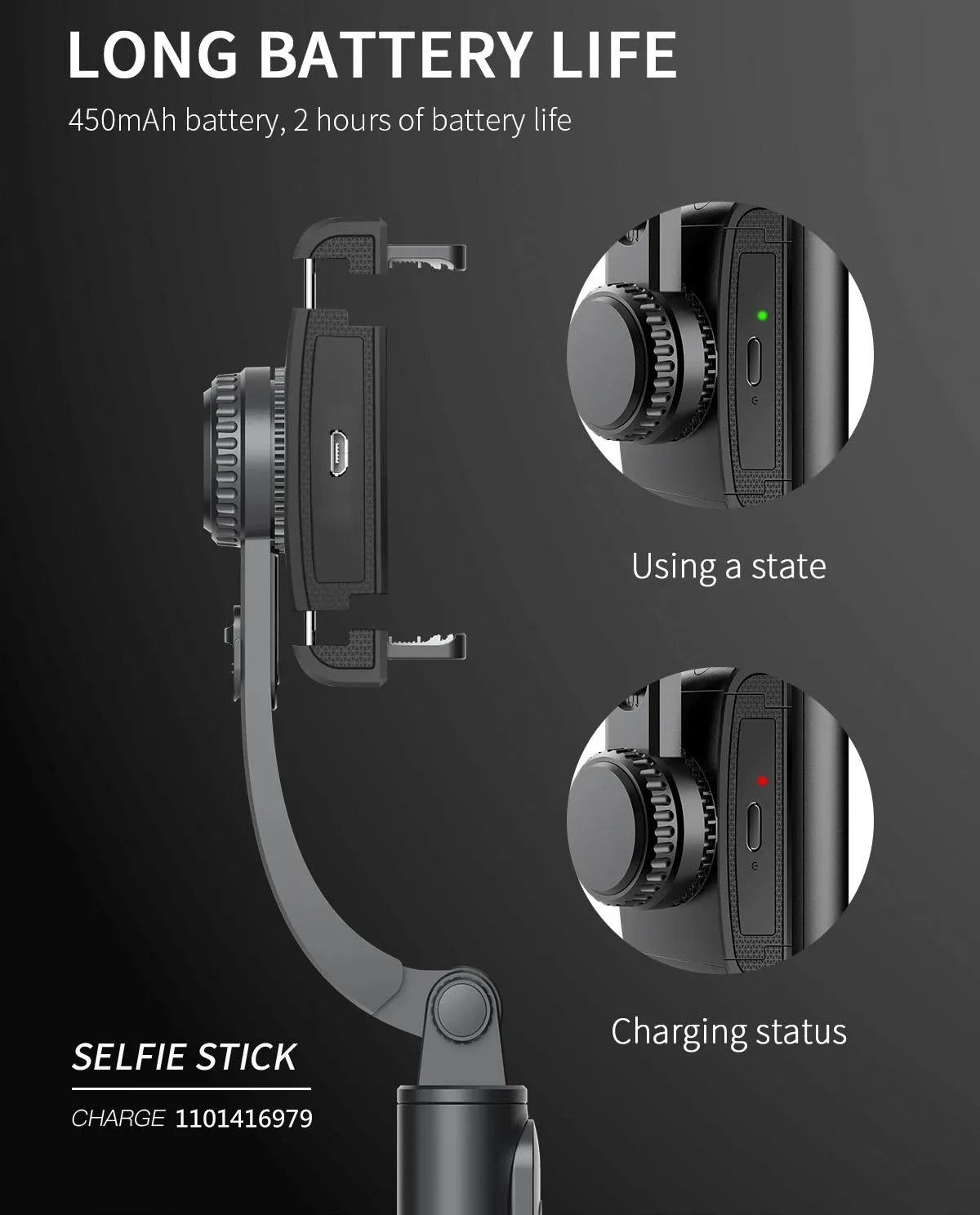 COOL DIER 2026 NEW Phone Gimbal Stabilizer Wireless Bluetooth Selfie Stick Tripod Stabilizer Holder Bracket for Smartphone Live