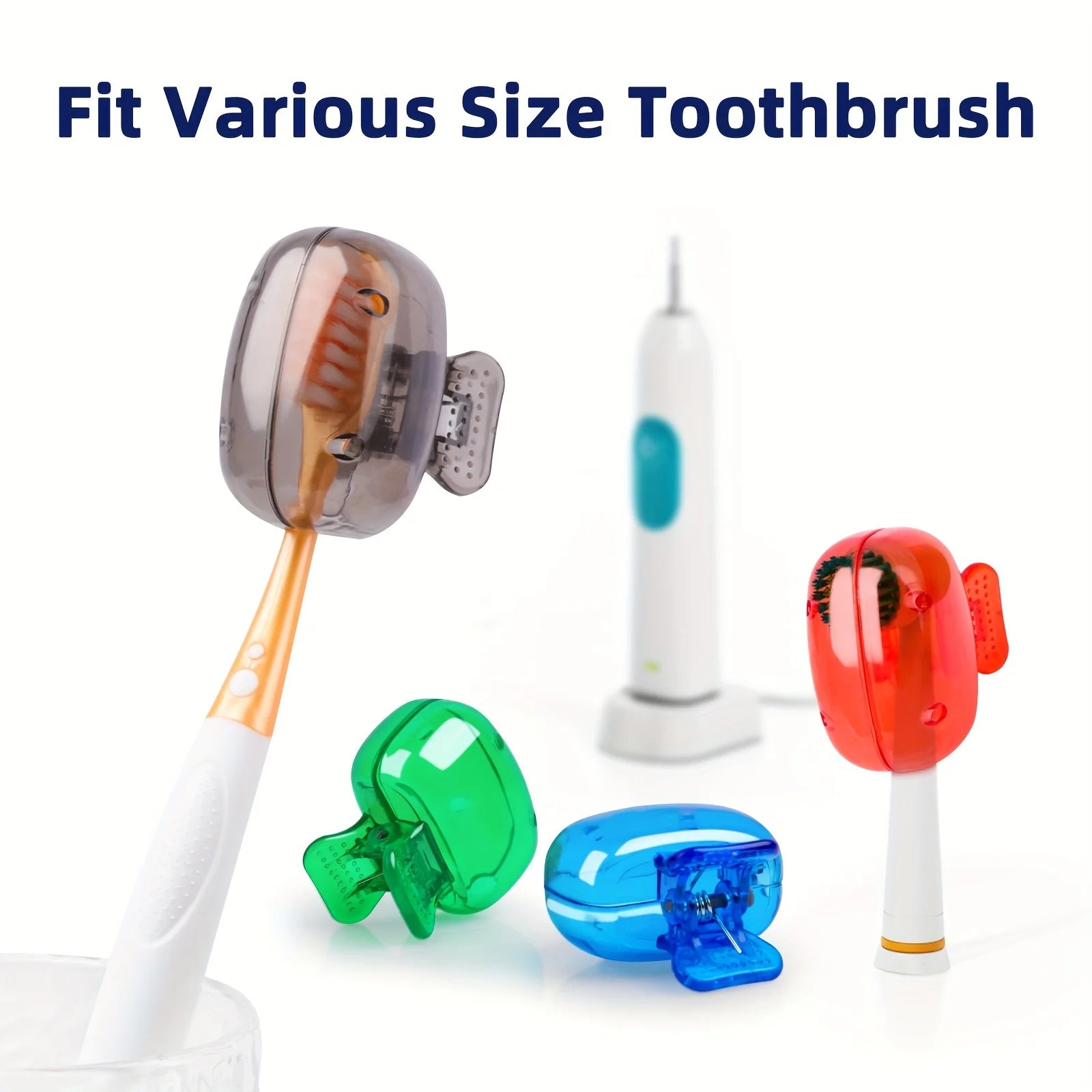 5PCS Popular toothbrush storage clip travel toothbrush protective cap portable plastic clip toothbrush box