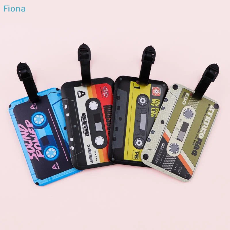 1Pcs Suitcase Backpack Anti-Lost Listing ID Card Holder Vintage Colorful Tape Plastics Baggage Tag Fashion Luggage Accessories