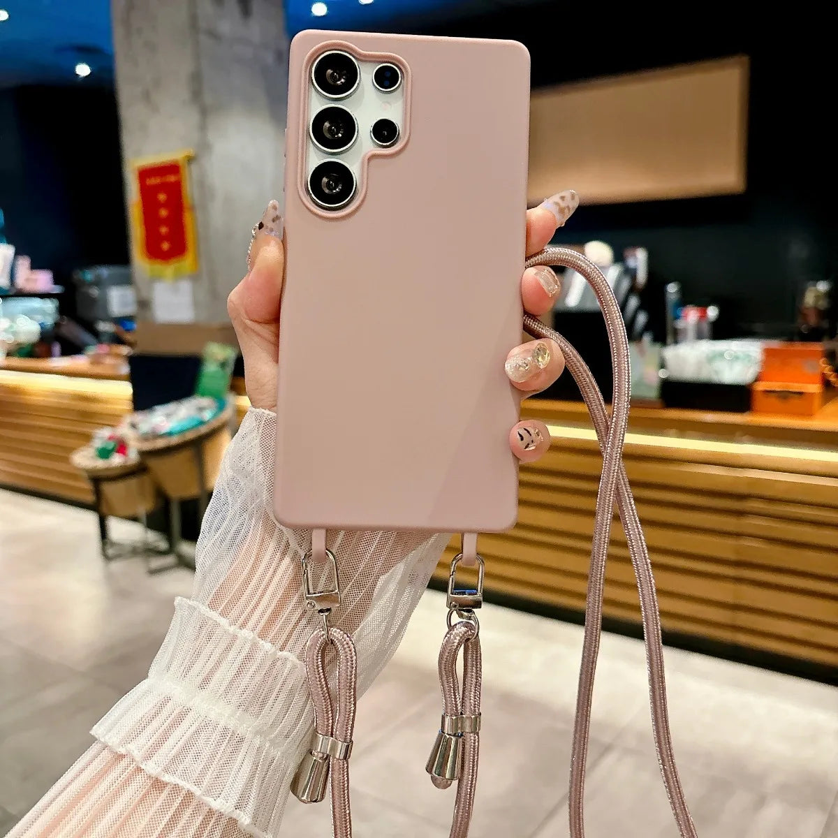 Crossbody Phone Case for Samsung Galaxy S26 Ultra S25FE S24 S23 S22 S21 Plus A56 A16 A36 A26 A17 A07 A57 A37 Silicone Soft Cover
