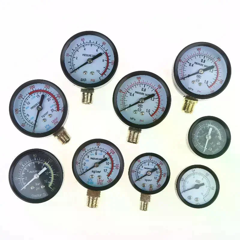 【New】1Pcs 0-25Bar 0-10Bar 0-12Bar Hydraulic Fluid Measuring Instrument Air Compressor Pressure Gauge DIY Accessories